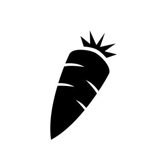 340x340 Free Silhouette Vector Carrot, Vegetables