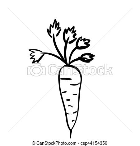 450x470 Silhouette Carrot Vegetable Flat Icon Vector Illustration Clipart