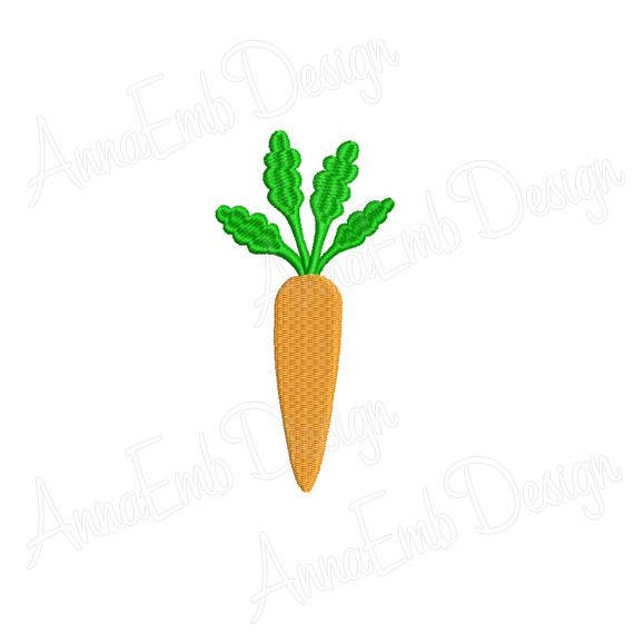 570x570 Carrot Embroidery Design. Carrot Mini. Machine Embroidery Design