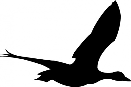 425x283 Silhouette Cartoon Birds Bird Fly Flying Goose Animal Vector, Free