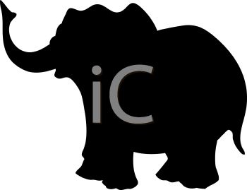 350x269 Animal Silhouette Of A Cartoon Elephant