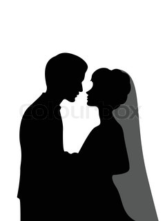 239x320 Cartoon Bride And Groom. Vector Clip Art Illustration With Simple
