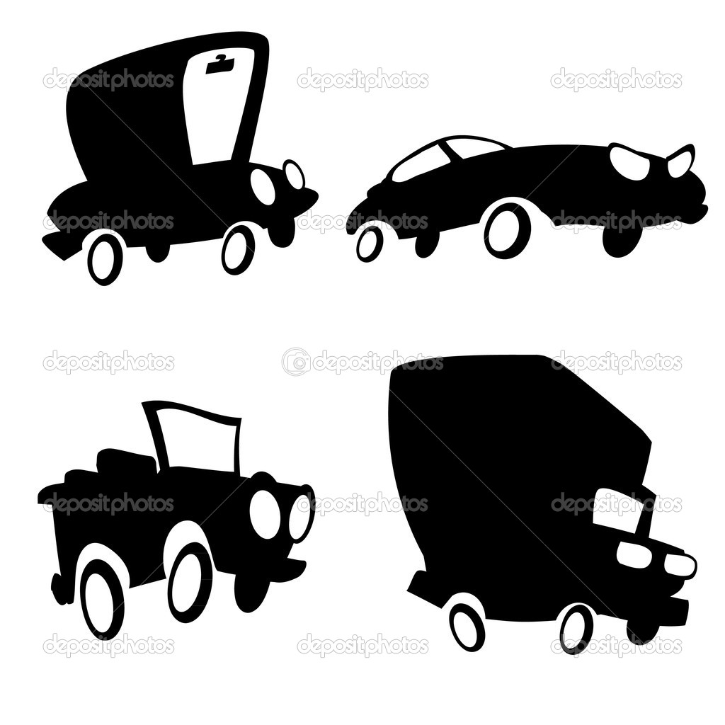 1024x1024 Cartoon Cars Black Picture, Cartoon Cars Black Wallpaper