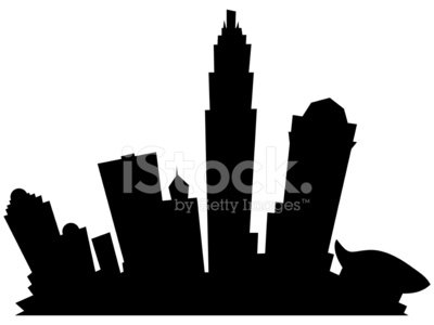 400x300 Charlotte Cartoon City Stock Vectors