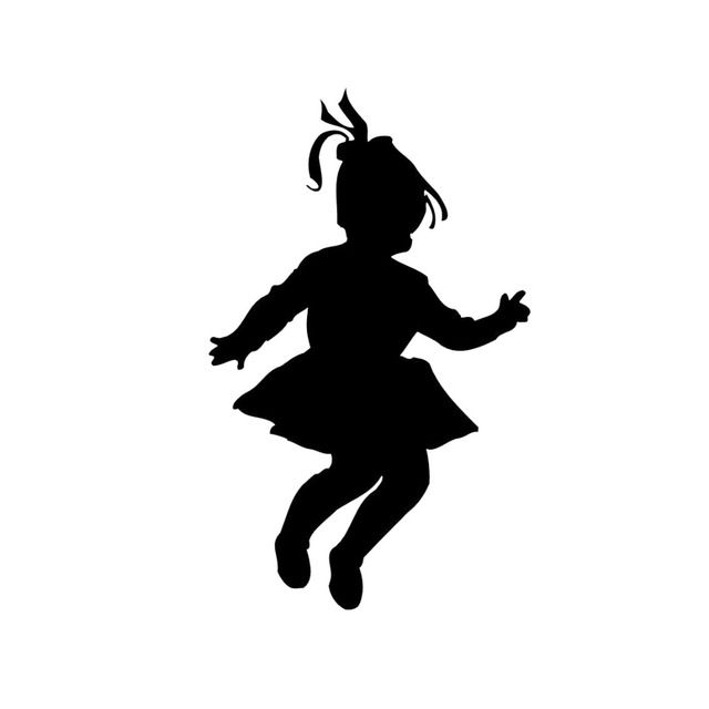 640x640 9.615.6cm Cute Little Girl Dancing Car Stickers Cartoon Images