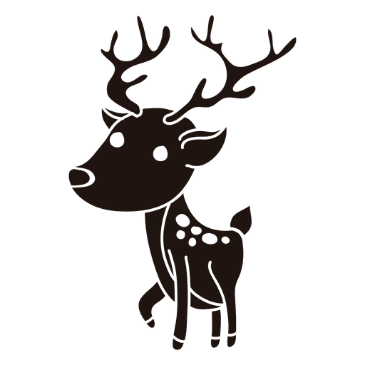 512x512 Reindeer Cartoon Silhouette Standing 22