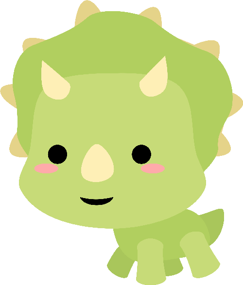 500x587 Chibi Triceratops Jaded Blossom May Camping Dinosaur Release