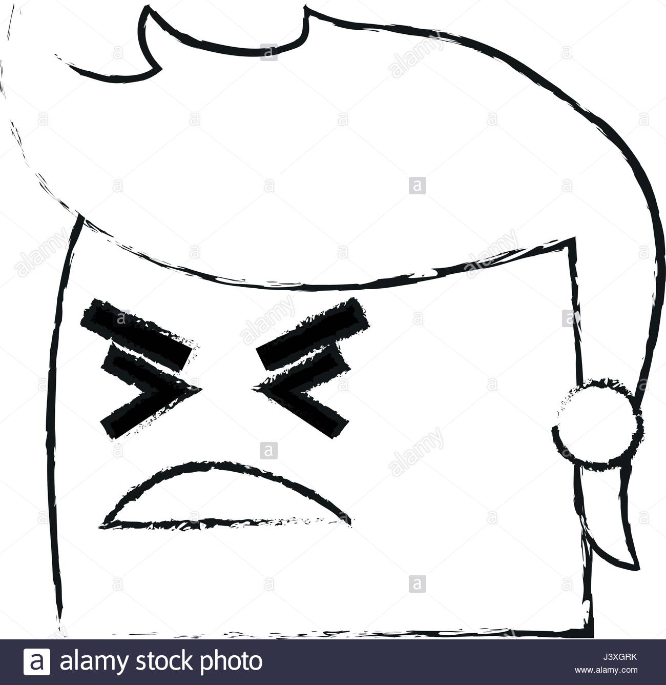 1300x1336 Blurred Silhouette Image Side View Face Cartoon Man With Angry