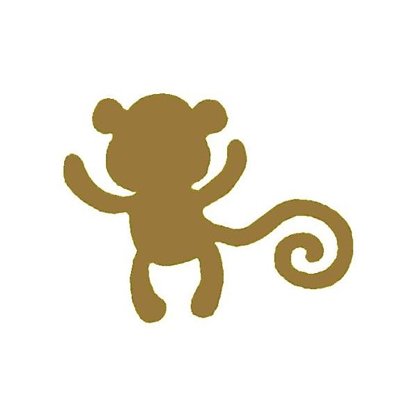 600x600 Cute Monkey Silhouette