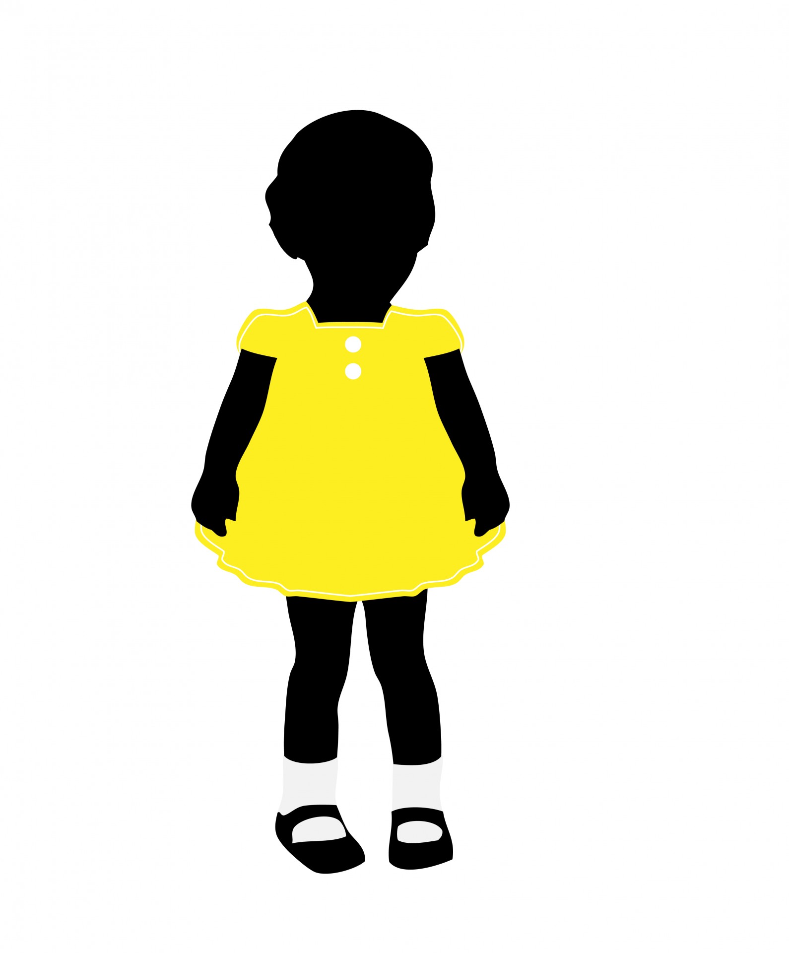 1590x1920 Child Black Silhouette Girl Free Stock Photo
