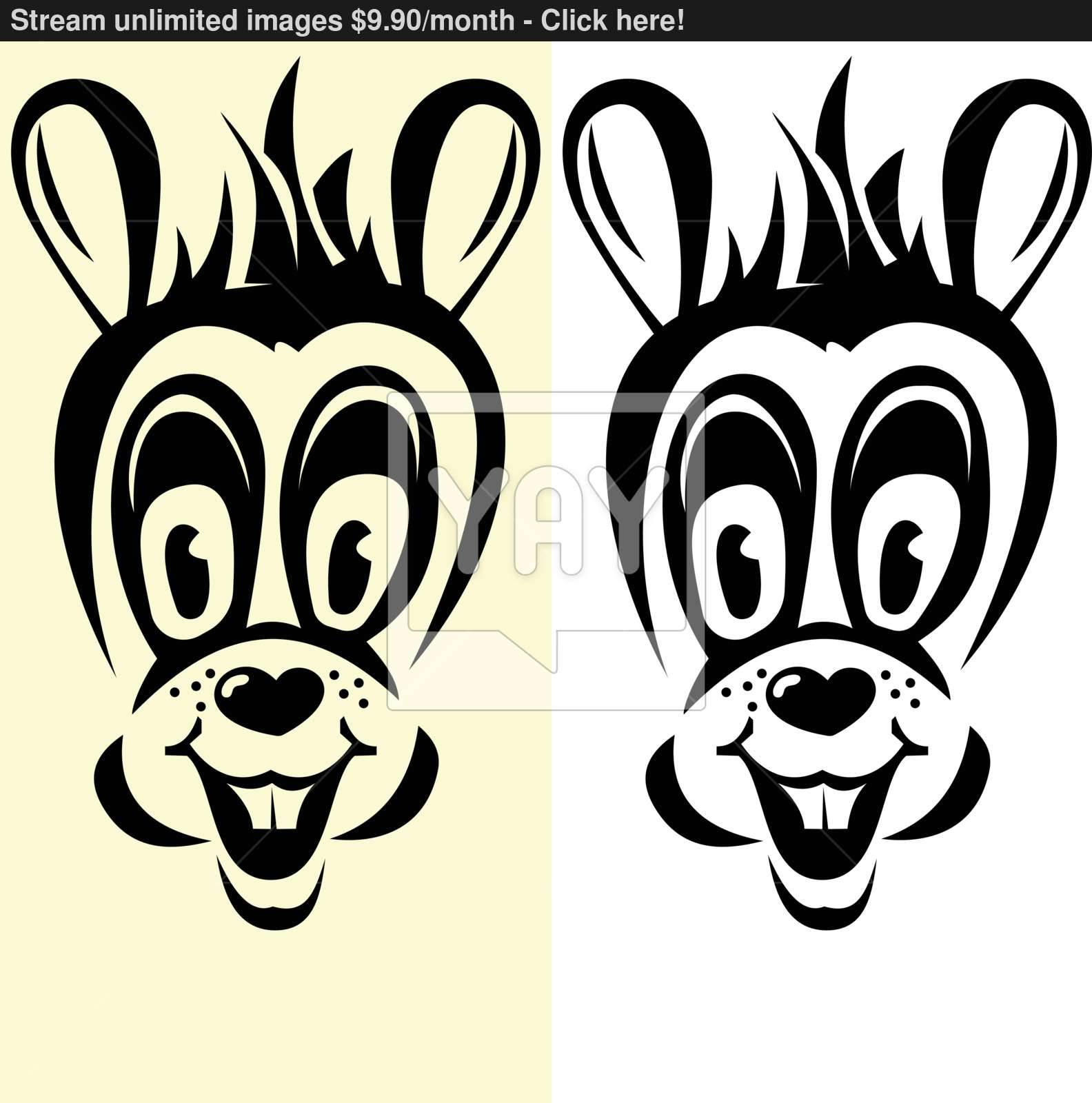 1584x1600 Half Transparent Cartoon Rabbit Silhouette Vector