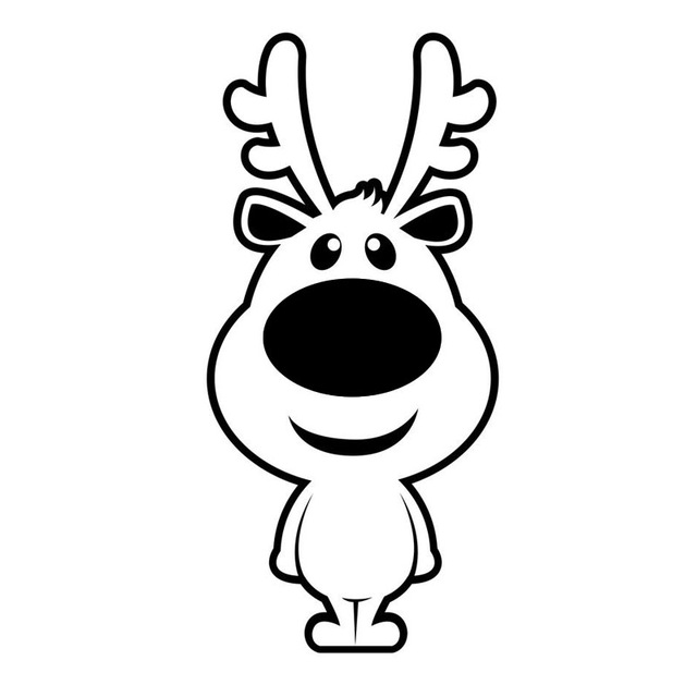 Cartoon Reindeer Silhouette