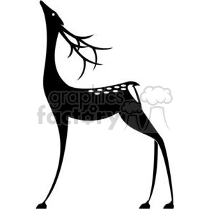 300x300 Royalty Free Silhouette Of A Reindeer 381048 Vector Clip Art Image