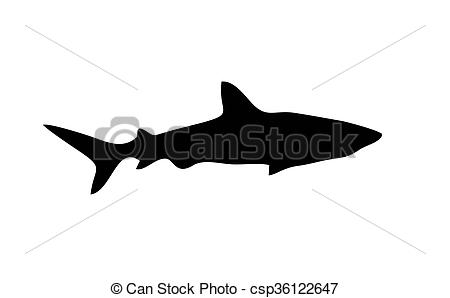 450x298 Shark Silhouette On A White Background Drawing