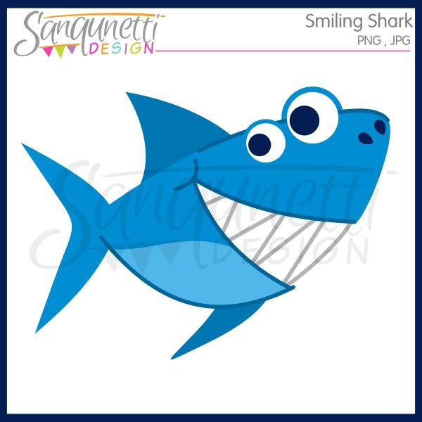 600x600 Smiling Shark Clipart Shark, Silhouette Images And Vector Clipart