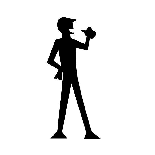 660x660 Cartoon Character Silhouette