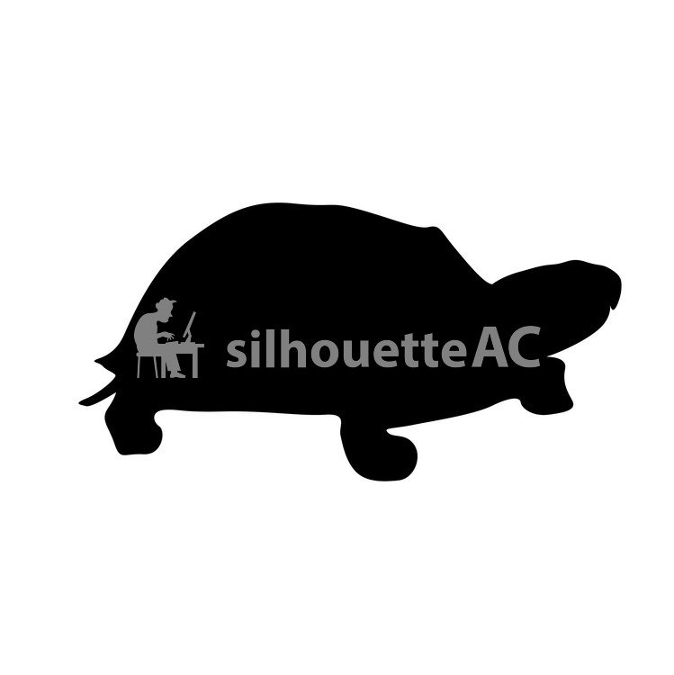 749x750 Free Silhouettes Turtle, An Illustration