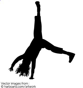 335x355 Download Cartwheel Silhouette