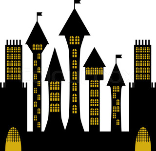 320x310 Old Castle Silhouette Stock Vector Colourbox