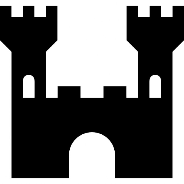 626x626 Castle Black Shape Icons Free Download