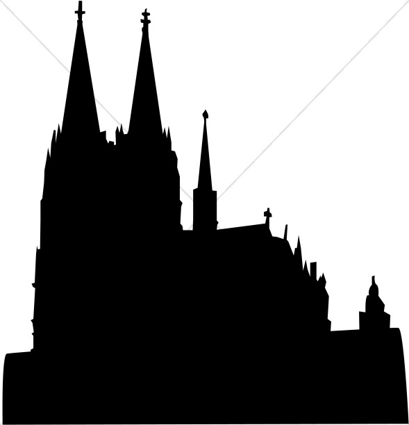 589x612 Cathedral Silhouette Church Clipart