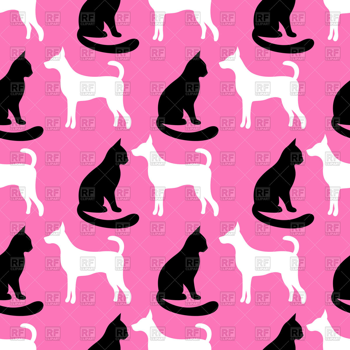 Cat And Dog Silhouette Clip Art