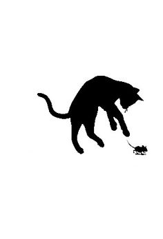 Cat And Mouse Silhouette at GetDrawings | Free download