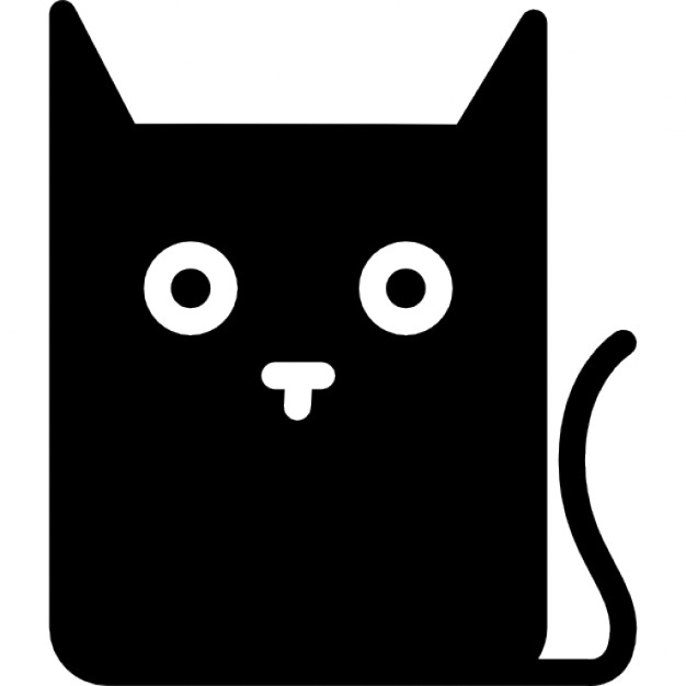 626x626 Cat In Black Silhouette Icons Free Download