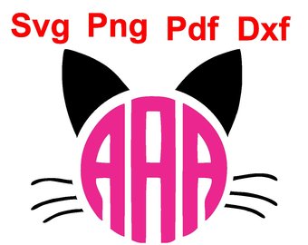 340x270 Cat Face Silhouette Etsy