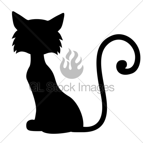 500x500 Sill Furry Cat Gl Stock Images