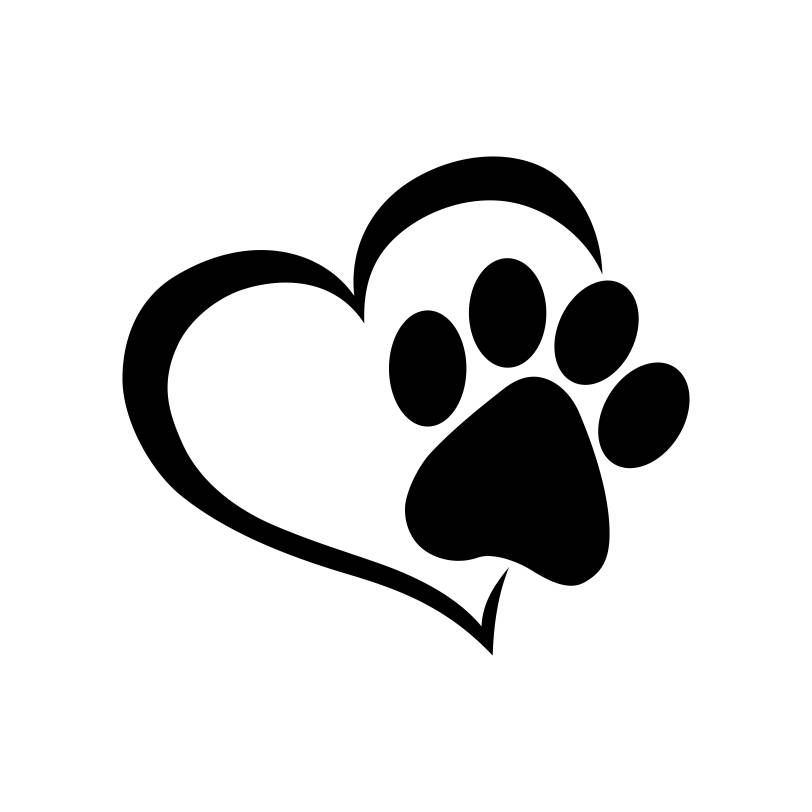 812x812 Paw Heart Dog Cat Love Pet Graphics Svg Dxf Eps Png Cdr Ai Pdf