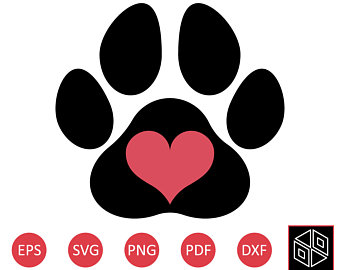 340x270 Paw Print Svg Cut Files Svg File And Png Image Pawprints