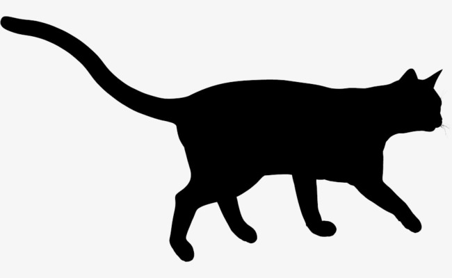 650x400 Black Cat Silhouette, Sketch, Black, Animal Png And Psd File