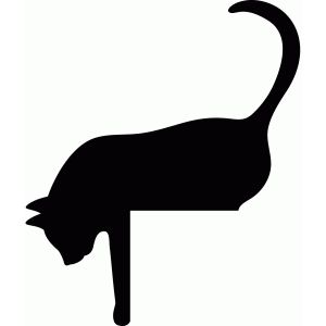 300x300 Free Cat Silhouette 2, Hanslodge Clip Art Collection