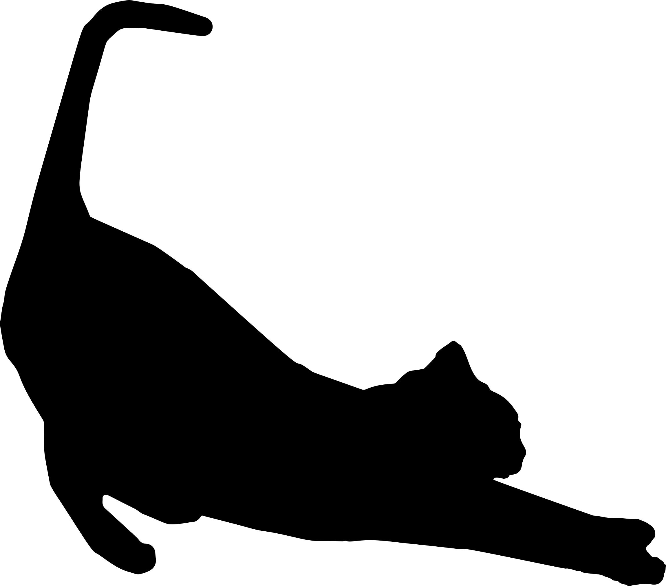 2300x2026 Stretching Cat Silhouette Icons Png