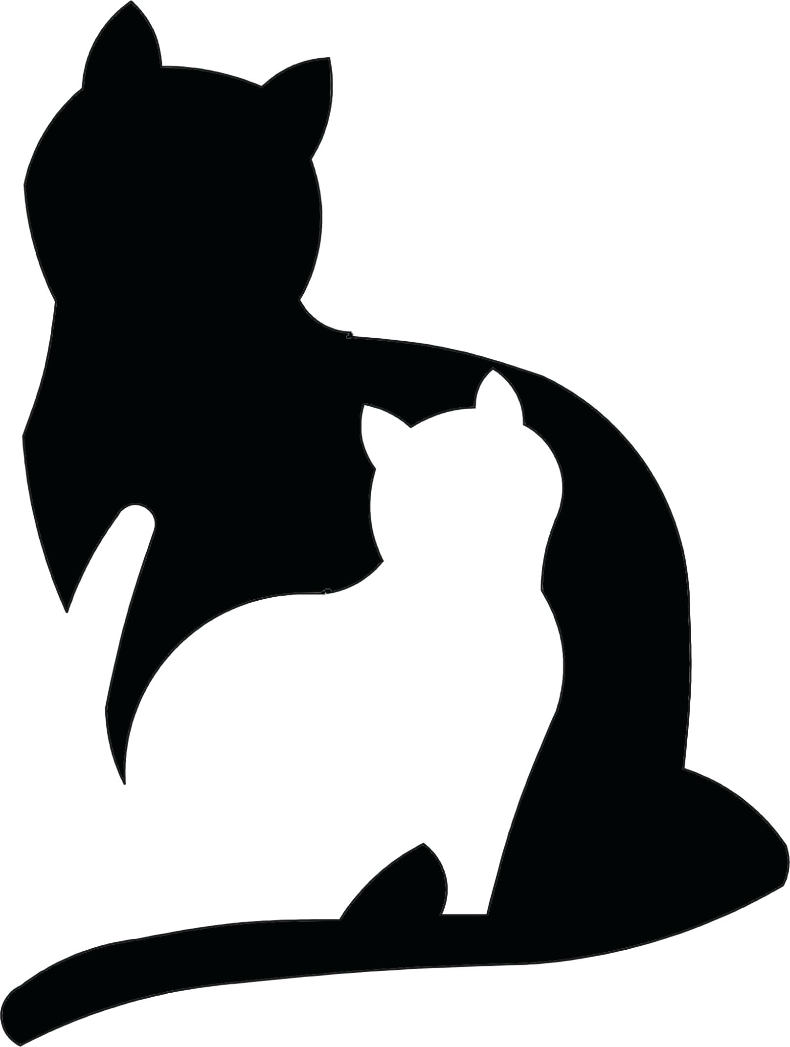 1615x2142 Template Cat Silhouette Template Vector View Side For Retro Logos