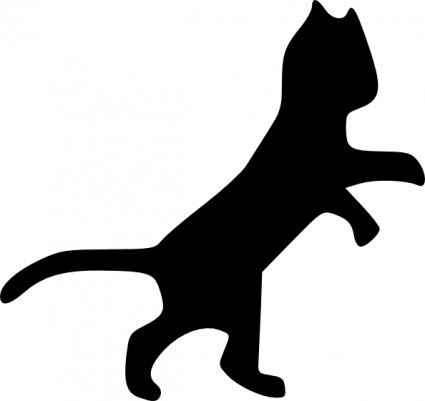 425x401 Dog And Cat Silhouette Clip Art Free 4