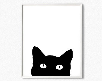 340x270 Cat Poster Etsy