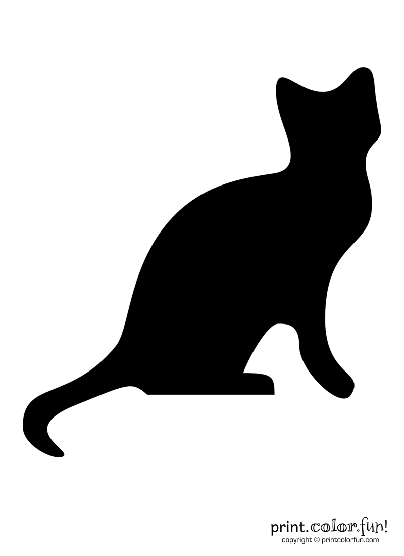 800x1100 Pumpkin Carving Stencil Black Cat Coloring Page