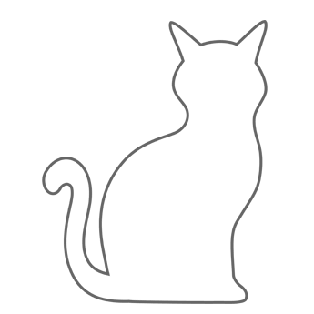 345x345 Halloween Cat Templates