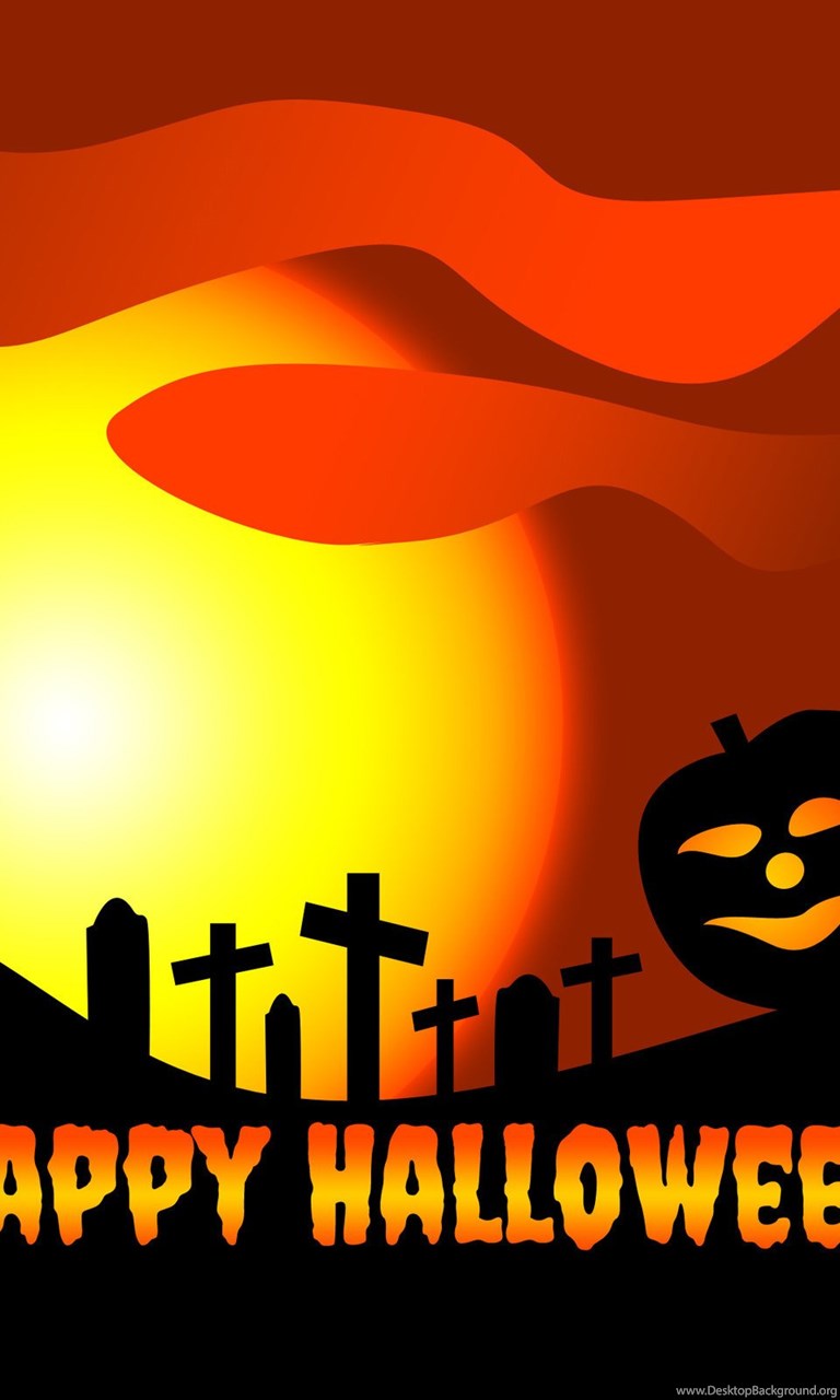 768x1280 Happy Halloween Wallpapers Clip Art With Silhouette Of Cat