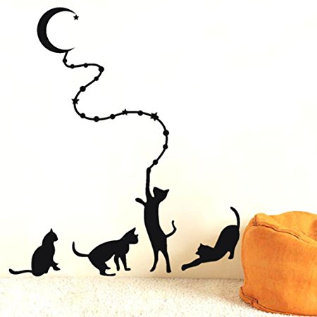 450x450 Xinantime Diy Removable Mural Wallpaper Cat Wall Sticker Amazon