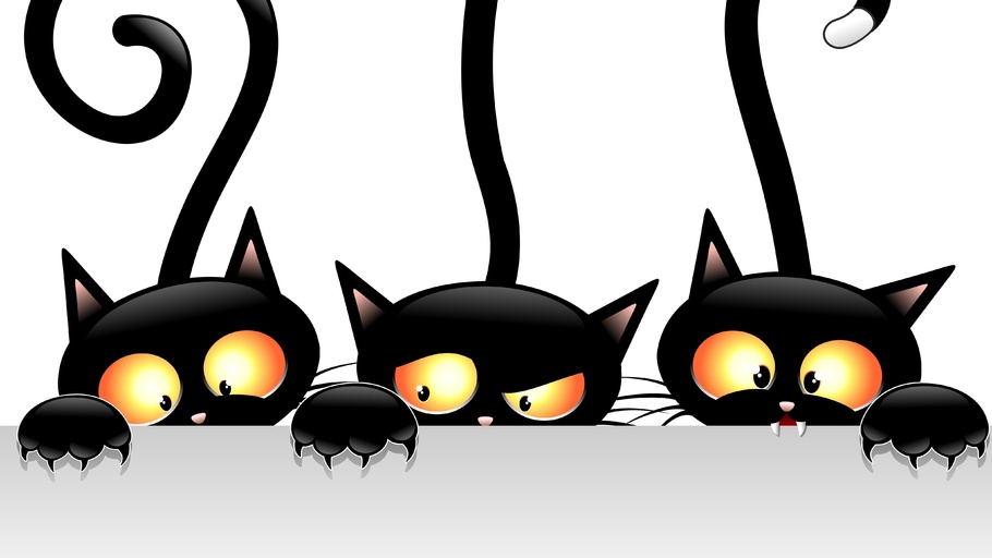 910x512 Vector, Tails, Black, Cats, Views Halloween Pictures, Best