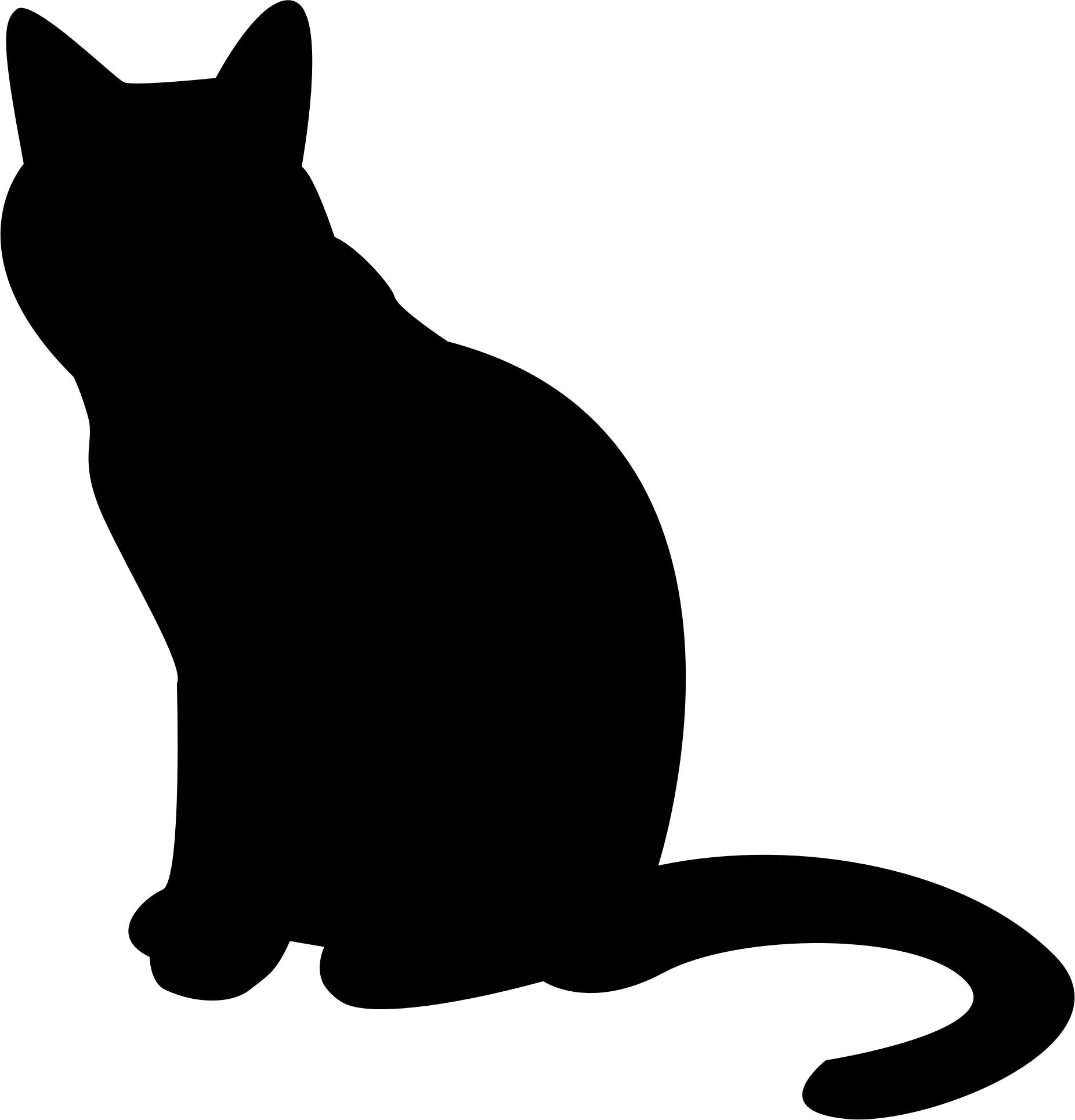 Cat Stretching Silhouette at GetDrawings | Free download