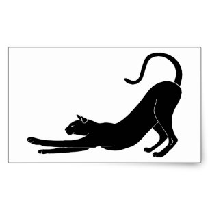 307x307 White Cat Silhouette Stickers Zazzle