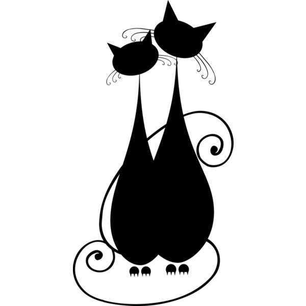 600x600 Cats Vector Clipart Liked On Polyvore Featuring Cats