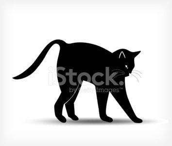 354x300 Silhouette Of A Black Vector Stock Vectors