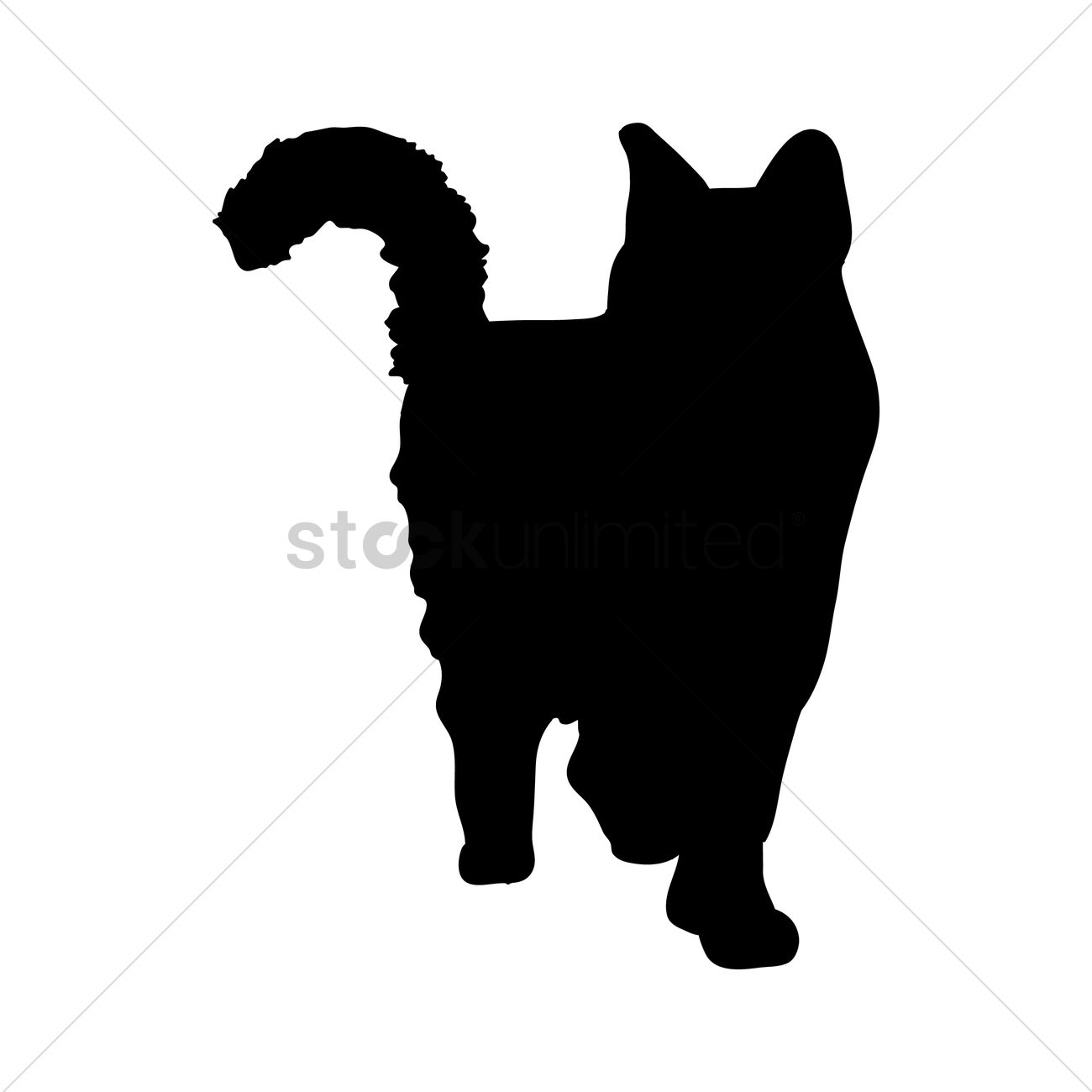 1300x1300 Silhouette Of A Cat Vector Image