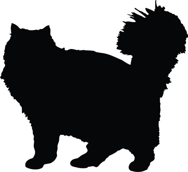 600x550 Vector Cats Silhouette Shapes