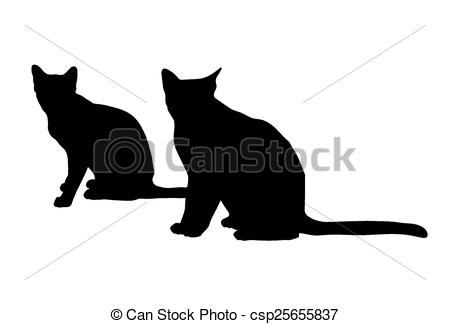 450x324 Black Silhouettes Of Cats Vectors